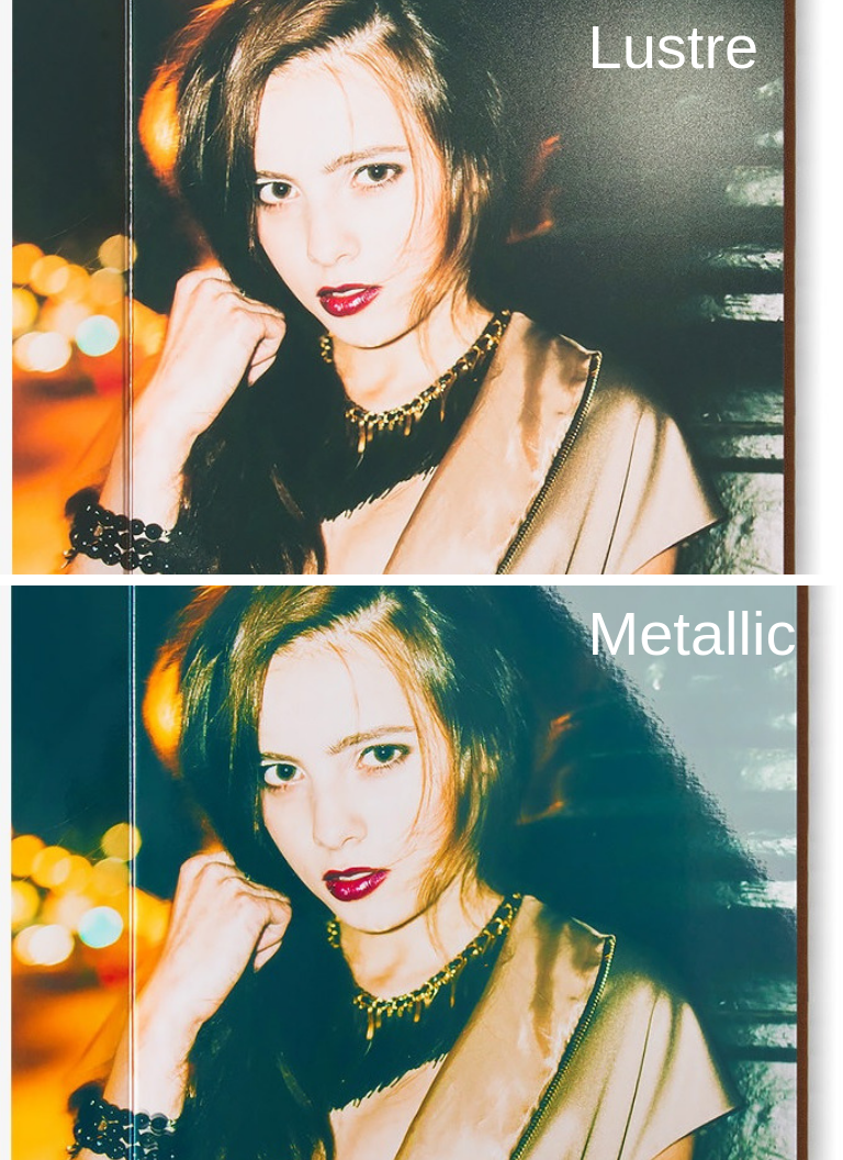 What is the difference between Lustre and Metallic photo paper? Zno